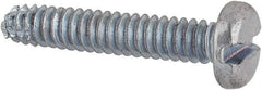 Value Collection - #6-32 UNC Thread, 3/4" Length Under Head, Slotted Drive Steel Thread Cutting Screw - Pan Head, Grade 2, Point Type F, Zinc-Plated Finish - USA Tool & Supply