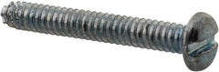 Value Collection - #6-32 UNC Thread, 1" Length Under Head, Slotted Drive Steel Thread Cutting Screw - Pan Head, Grade 2, Point Type F, Zinc-Plated Finish - USA Tool & Supply