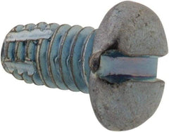 Value Collection - #8-32 UNC Thread, 5/16" Length Under Head, Slotted Drive Steel Thread Cutting Screw - Pan Head, Grade 2, Point Type F, Zinc-Plated Finish - USA Tool & Supply