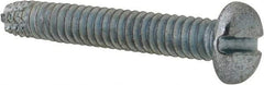 Value Collection - #10-24 UNC Thread, 1-1/4" Length Under Head, Slotted Drive Steel Thread Cutting Screw - Pan Head, Grade 2, Point Type F, Zinc-Plated Finish - USA Tool & Supply