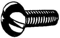 Value Collection - #4-40 UNC Thread, 3/8" Length Under Head, #1 Slotted/Phillips Drive Steel Thread Cutting Screw - Round Head, Grade 1016-1024, Point Type F, Zinc-Plated Finish - USA Tool & Supply