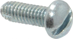 Value Collection - #8-32 UNC Thread, 1/2" Length Under Head, #2 Slotted/Phillips Drive Steel Thread Cutting Screw - Round Head, Grade 1016-1024, Point Type F, Zinc-Plated Finish - USA Tool & Supply