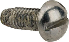 Value Collection - #10-32 UNF Thread, 1/2" Length Under Head, #2 Slotted/Phillips Drive Steel Thread Cutting Screw - Round Head, Grade 1016-1024, Point Type F, Zinc-Plated Finish - USA Tool & Supply