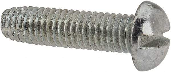 Value Collection - #10-32 UNF Thread, 3/4" Length Under Head, #2 Slotted/Phillips Drive Steel Thread Cutting Screw - Round Head, Grade 1016-1024, Point Type F, Zinc-Plated Finish - USA Tool & Supply