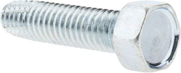 Value Collection - 3/8-16 UNC Thread, 1-1/2" Length Under Head, Hex Drive Steel Thread Cutting Screw - Hex Washer Head, Grade 2, Point Type F, Zinc-Plated Finish - USA Tool & Supply