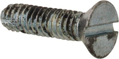 Value Collection - #8-32 UNC Thread, 5/8" OAL, Slotted Drive Steel Thread Cutting Screw - Flat Head, Grade 2, Point Type F, Zinc-Plated Finish - USA Tool & Supply