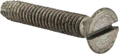 Value Collection - 1/4-20 UNC Thread, 1-1/2" OAL, Slotted Drive Steel Thread Cutting Screw - Flat Head, Grade 2, Point Type F, Zinc-Plated Finish - USA Tool & Supply