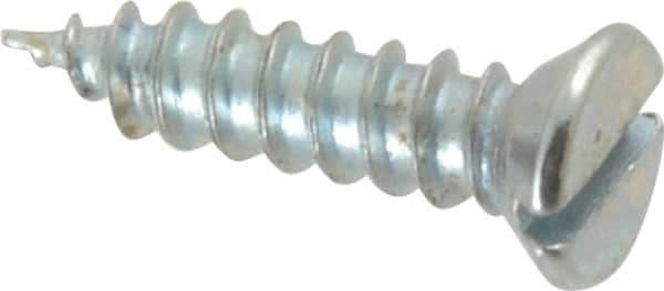 Value Collection - #6-32 UNC Thread, 3/8" OAL, Phillips Drive Steel Thread Cutting Screw - Flat Head, Grade 2, Point Type F, Zinc-Plated Finish - USA Tool & Supply