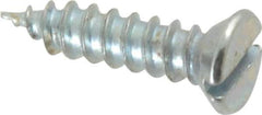 Value Collection - #6-32 UNC Thread, 3/8" OAL, Phillips Drive Steel Thread Cutting Screw - Flat Head, Grade 2, Point Type F, Zinc-Plated Finish - USA Tool & Supply