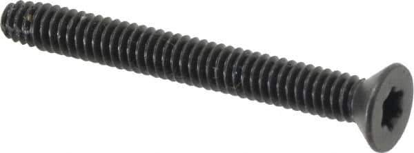 Value Collection - 2-1/4" OAL Flat Head T30 Torx Drive Flooring Screw - 1/4-20 UNC, Point Type F, Grade 2 Steel, Black Phosphate Finish - USA Tool & Supply
