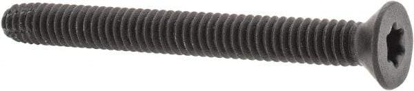 Value Collection - 2-1/2" OAL Flat Head T30 Torx Drive Flooring Screw - 1/4-20 UNC, Point Type F, Grade 2 Steel, Black Phosphate Finish - USA Tool & Supply