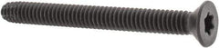 Value Collection - 2-1/2" OAL Flat Head T30 Torx Drive Flooring Screw - 1/4-20 UNC, Point Type F, Grade 2 Steel, Black Phosphate Finish - USA Tool & Supply