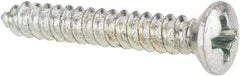 Value Collection - #6 Oval Head Phillips Sheet Metal Screw - Steel, 1" OAL, AISI 1016, ANSI/ASME B18.6.4, ASME B18.6.3 & SAE J933, Grade 1016-1024 - USA Tool & Supply