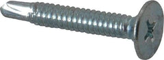 Value Collection - #10, Wafer Head, Phillips Drive, 1-1/4" Length Under Head, #2 Point, Self Drilling Screw - Steel, Zinc-Plated Finish - USA Tool & Supply