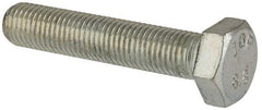 Value Collection - M8x1.00mm Metric Fine, 40mm Length Under Head Hex Head Cap Screw - Fully Threaded, Grade 8.8 Steel, Zinc-Plated Finish, 13mm Hex - USA Tool & Supply