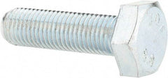 Value Collection - M10x1.25mm Metric Fine, 35mm Length Under Head Hex Head Cap Screw - Fully Threaded, Grade 8.8 Steel, Zinc-Plated Finish, 17mm Hex - USA Tool & Supply