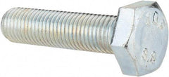 Value Collection - M10x1.25mm Metric Fine, 40mm Length Under Head Hex Head Cap Screw - Fully Threaded, Grade 8.8 Steel, Zinc-Plated Finish, 17mm Hex - USA Tool & Supply