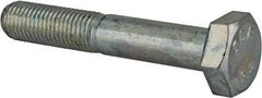 Value Collection - M10x1.25mm Metric Fine, 60mm Length Under Head Hex Head Cap Screw - Partially Threaded, Grade 8.8 Steel, Zinc-Plated Finish, 17mm Hex - USA Tool & Supply
