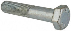 Value Collection - M12x1.25mm Metric Fine, 60mm Length Under Head Hex Head Cap Screw - Partially Threaded, Grade 8.8 Steel, Zinc-Plated Finish, 19mm Hex - USA Tool & Supply