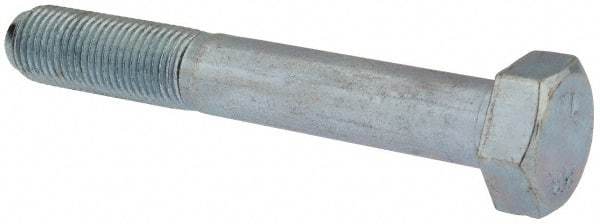 Value Collection - M12x1.25mm Metric Fine, 80mm Length Under Head Hex Head Cap Screw - Partially Threaded, Grade 8.8 Steel, Zinc-Plated Finish, 19mm Hex - USA Tool & Supply