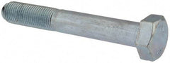 Value Collection - M12x1.25mm Metric Fine, 80mm Length Under Head Hex Head Cap Screw - Partially Threaded, Grade 8.8 Steel, Zinc-Plated Finish, 19mm Hex - USA Tool & Supply