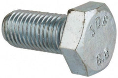 Value Collection - M12x1.50mm Metric Fine, 25mm Length Under Head Hex Head Cap Screw - Fully Threaded, Grade 8.8 Steel, Zinc-Plated Finish, 19mm Hex - USA Tool & Supply