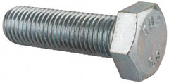 Value Collection - M12x1.50mm Metric Fine, 40mm Length Under Head Hex Head Cap Screw - Fully Threaded, Grade 8.8 Steel, Zinc-Plated Finish, 19mm Hex - USA Tool & Supply