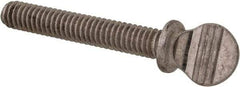 Value Collection - #8-32 Oval Shoulder Grade 18-8 Stainless Steel Thumb Screw - 1" OAL, 0.38" Head Height - USA Tool & Supply