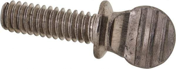 Value Collection - #10-24 Oval Shoulder Grade 18-8 Stainless Steel Thumb Screw - 3/4" OAL, 0.48" Head Height - USA Tool & Supply