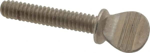 Value Collection - #10-24 Oval Shoulder Grade 18-8 Stainless Steel Thumb Screw - 1" OAL, 0.48" Head Height - USA Tool & Supply