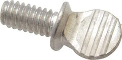 Value Collection - 1/4-20 Oval Shoulder Grade 18-8 Stainless Steel Thumb Screw - 1/2" OAL, 0.64" Head Height - USA Tool & Supply