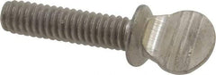 Value Collection - 1/4-20 Oval Shoulder Grade 18-8 Stainless Steel Thumb Screw - 1" OAL, 0.64" Head Height - USA Tool & Supply