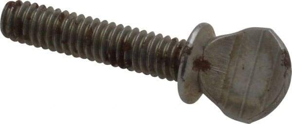 Value Collection - #8-32 Oval Shoulder Grade 2 Steel Thumb Screw - 3/4" OAL, 0.39" Head Height, Uncoated - USA Tool & Supply
