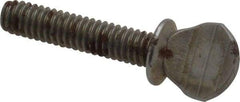 Value Collection - #8-32 Oval Shoulder Grade 2 Steel Thumb Screw - 3/4" OAL, 0.39" Head Height, Uncoated - USA Tool & Supply