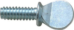 Value Collection - #10-24 Oval Shoulder Grade 2 Steel Thumb Screw - 1/2" OAL, Zinc-Plated Finish - USA Tool & Supply