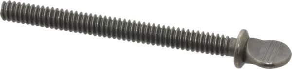 Value Collection - #10-24 Oval Shoulder Grade 2 Steel Thumb Screw - 2" OAL, 0.49" Head Height, Uncoated - USA Tool & Supply