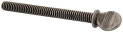 Value Collection - 1/4-20 Oval Shoulder Grade 2 Steel Thumb Screw - 2-1/2" OAL, 0.57" Head Height, Uncoated - USA Tool & Supply