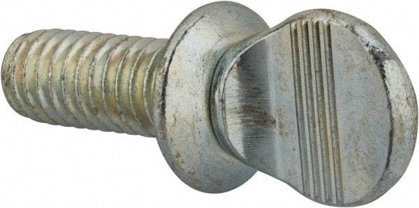 Value Collection - 5/16-18 Oval Shoulder Grade 2 Steel Thumb Screw - 3/4" OAL, Zinc-Plated Finish - USA Tool & Supply
