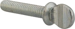 Value Collection - 5/16-18 Oval Shoulder Grade 2 Steel Thumb Screw - 1-1/2" OAL, Zinc-Plated Finish - USA Tool & Supply