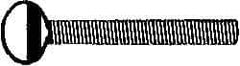 Value Collection - #6-32 Oval Shoulderless Grade 2 Steel Thumb Screw - 3/4" OAL, Zinc-Plated Finish - USA Tool & Supply