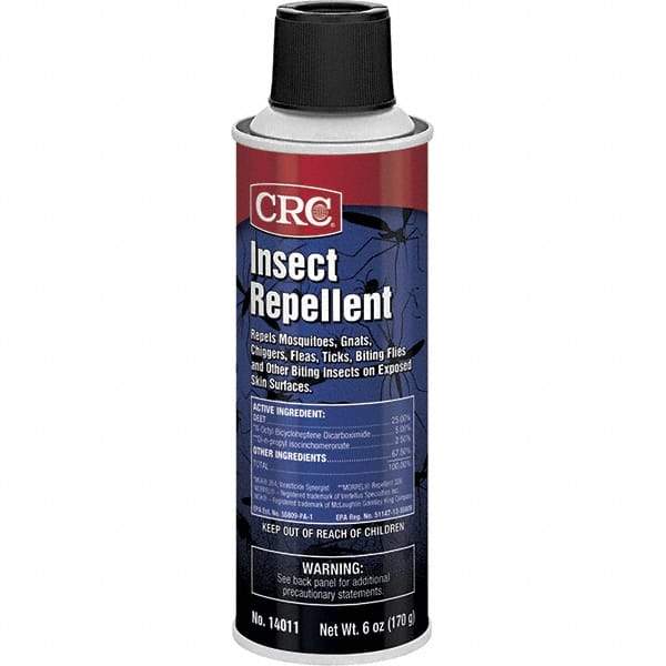 CRC - 8 oz 25% DEET Aerosol Spray - For Biting Flies, Fleas, Gnats, Mosquitos, Ticks - USA Tool & Supply