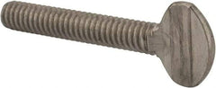 Value Collection - 1/4-20 Oval Shoulderless Grade 18-8 Stainless Steel Thumb Screw - 1-1/2" OAL, 0.64" Head Height - USA Tool & Supply