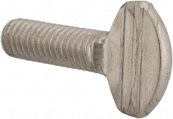 Value Collection - 5/16-18 Oval Shoulderless Grade 18-8 Stainless Steel Thumb Screw - 1" OAL, 0.78" Head Height - USA Tool & Supply