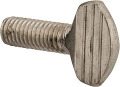 Value Collection - 3/8-16 Oval Shoulderless Grade 18-8 Stainless Steel Thumb Screw - 1" OAL, 0.95" Head Height - USA Tool & Supply