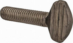 Value Collection - 3/8-16 Oval Shoulderless Grade 18-8 Stainless Steel Thumb Screw - 1-1/2" OAL, 0.95" Head Height - USA Tool & Supply