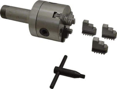 Made in USA - 3 Jaws, 3" Diam, Self Centering Manual Lathe Chuck - 5C Mount Spindle, 5/8" Through Hole Diam, Forged Steel - USA Tool & Supply