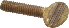 Value Collection - #10-32 Oval Shoulderless Brass Thumb Screw - 3/4" OAL, 0.48" Head Height - USA Tool & Supply
