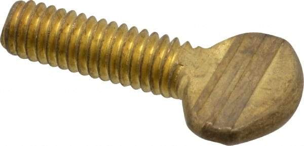 Value Collection - 5/16-18 Oval Shoulderless Brass Thumb Screw - 1" OAL, 0.78" Head Height - USA Tool & Supply