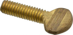 Value Collection - 5/16-18 Oval Shoulderless Brass Thumb Screw - 1" OAL, 0.78" Head Height - USA Tool & Supply