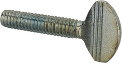 Value Collection - #8-32 Oval Shoulderless Grade 2 Steel Thumb Screw - 3/4" OAL, Zinc-Plated Finish - USA Tool & Supply
